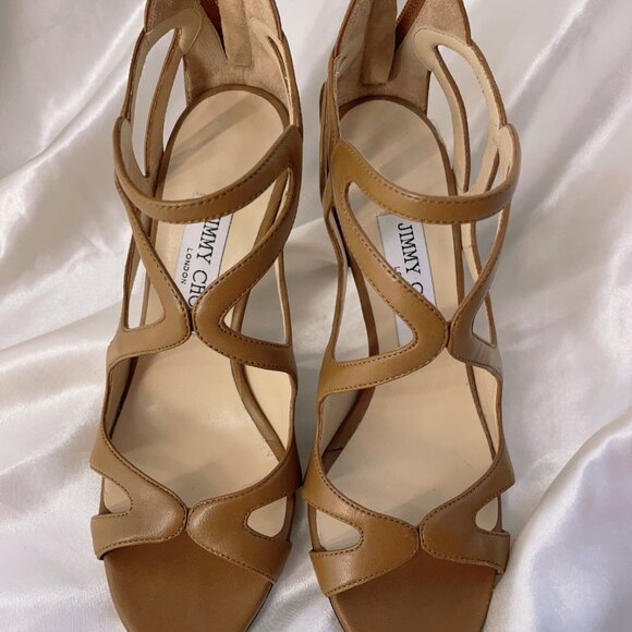 Jimmy Choo Nappa Leslie 85 Sandals (36) - Picture 1 of 6